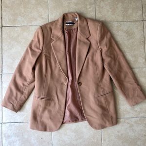 Women’s Tan Wool and Cashmere Blazer